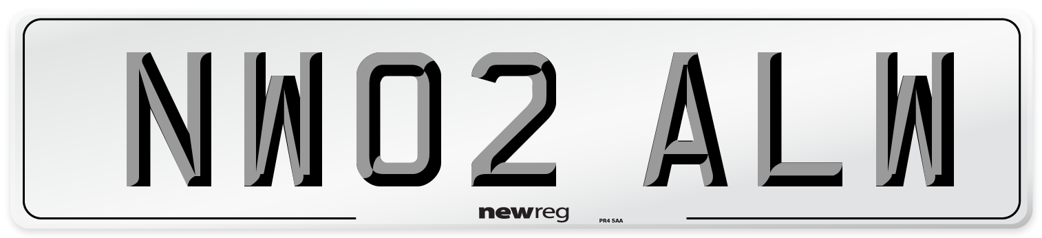 NW02 ALW Number Plate from New Reg